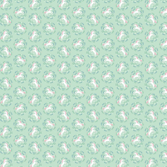 Sparkle All The Way Unicorn Cameo Bay ST-1540BAY Cotton Woven Fabric