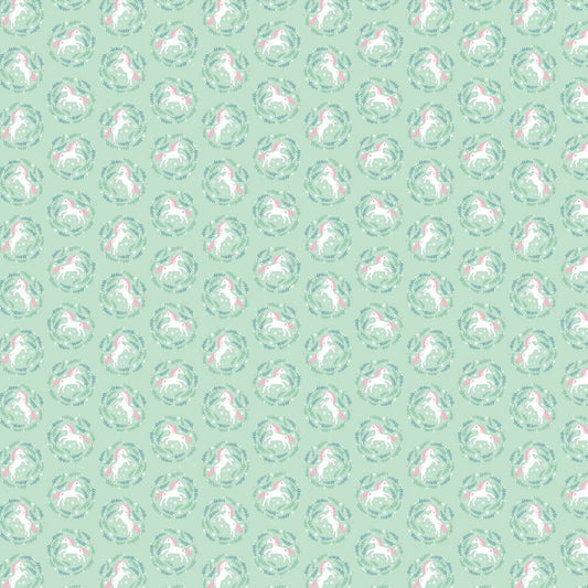 Sparkle All The Way Unicorn Cameo Bay ST-1540BAY Cotton Woven Fabric