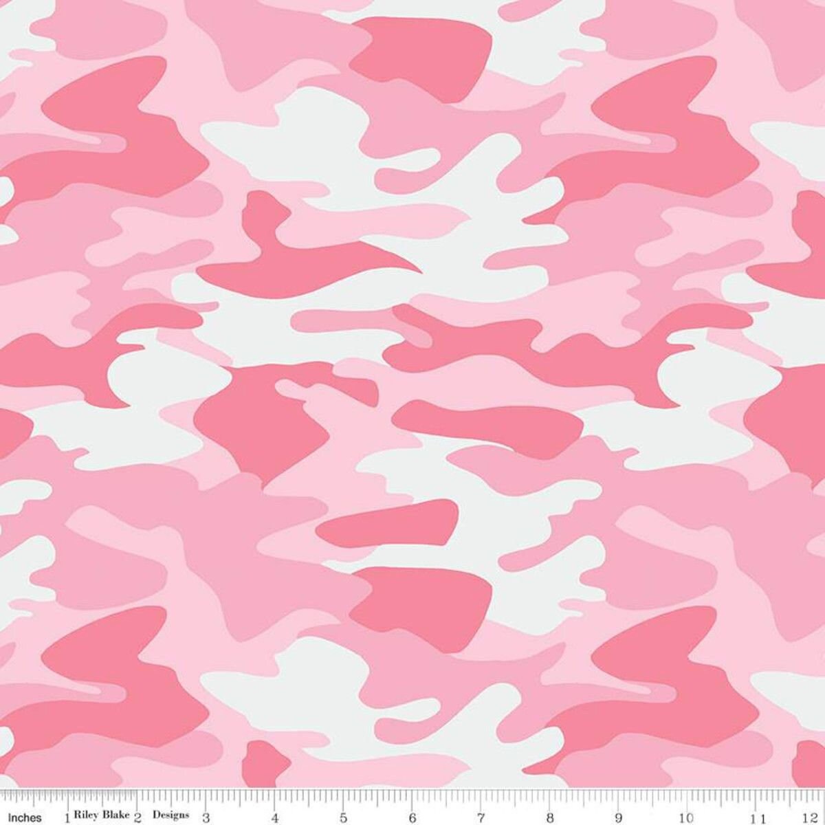 Nobody Fights Alone Camo Pink C10420-PINK Cotton Woven Fabric