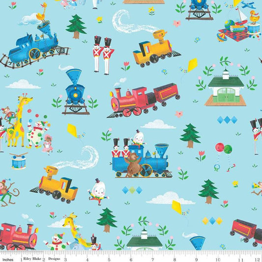 Licensed The Little Engine That Could Main Blue C9990-BLUE Cotton Woven Fabric