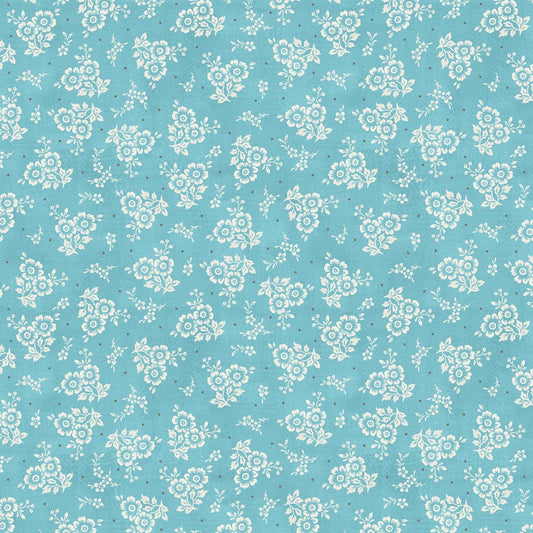Homemade Happiness by Danhui Nai Floral Allover Teal 89228-411 Cotton Woven Fabric