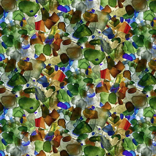 Landscapes 2020 by Whistler Studios Mermaid's Tears 52121D-X Digitally Printed Cotton Woven Fabric