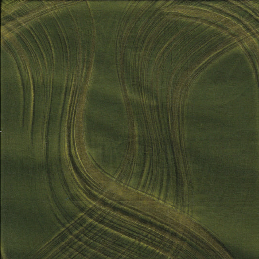 Murano Batiks 1186-65 Olive Glass Texture Cotton Woven Fabric