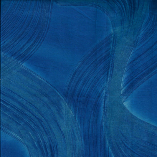 Murano Batiks 1186-75 Med. Blue Glass Texture Cotton Woven Fabric