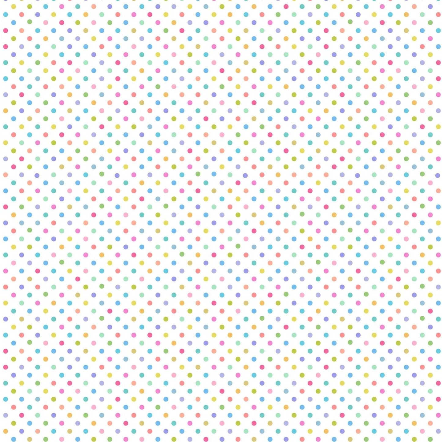 Rainbows Pastel Rainbow Dots A440-1 Cotton Woven Fabric