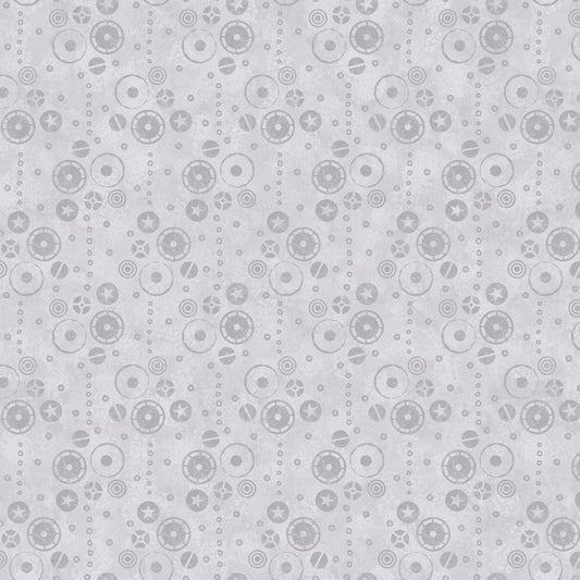 Dino Punk by Holly Glaspey Lt. Gray Tonal Dot 1261-90 Cotton Woven Fabric