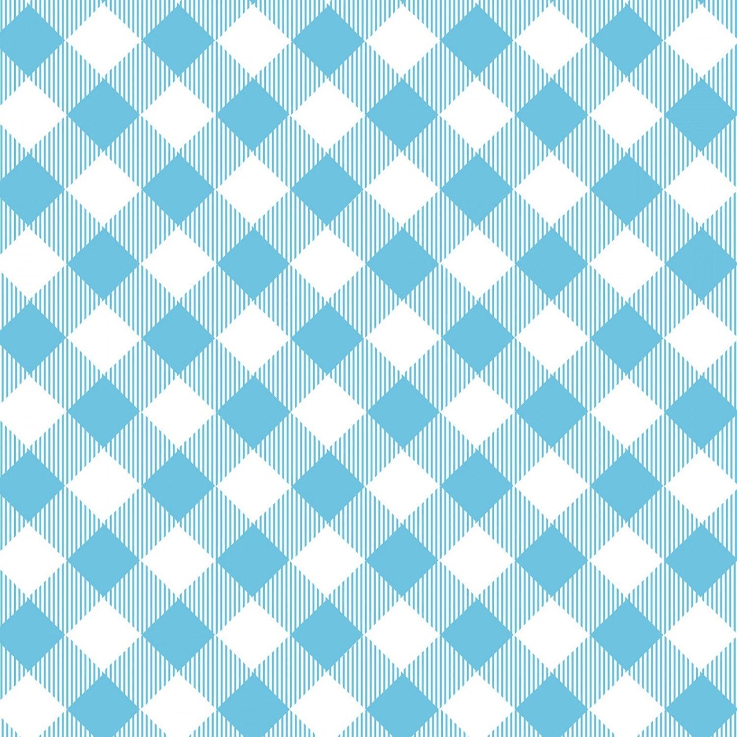 Priscilla's Pretty Plaids by Priscilla Blain Blue/White Bias Buffalo Check 9300-11 Cotton Woven Fabric