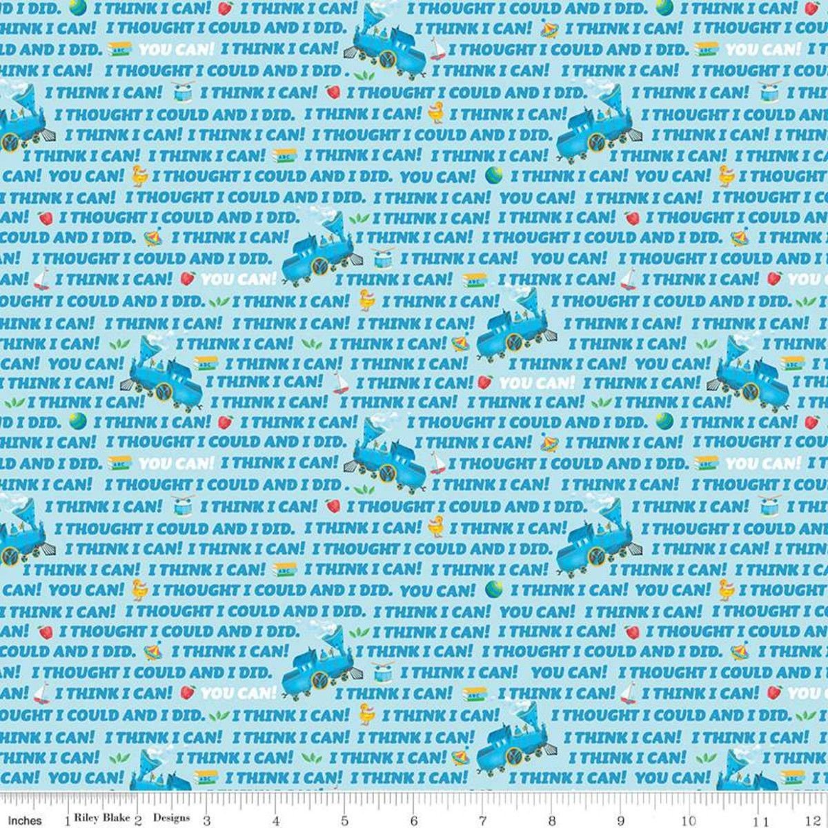 Licensed The Little Engine That Could I Think I Can Blue C9993-BLUE Cotton Woven Fabric