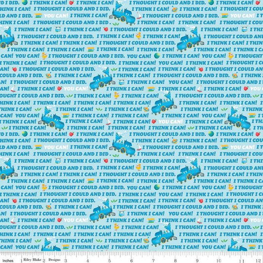 Licensed The Little Engine That Could I Think I Can Blue C9993-BLUE Cotton Woven Fabric