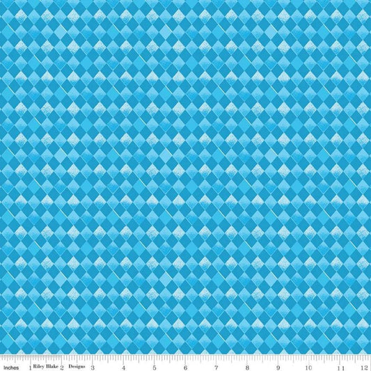 Licensed The Little Engine That Could Argyle Blue C9994-BLUE Cotton Woven Fabric