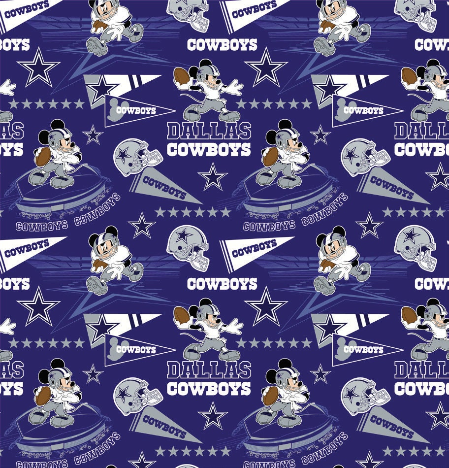Licensed NFL Disney Mash Up 70393-D Cowboys/Mickey Cotton Woven Fabric