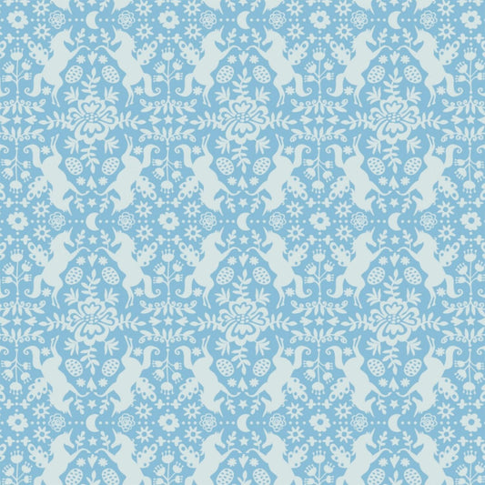 Enchantment by Brooke Glaser Silhouette Stance Blue 77190104-1 Cotton Woven Fabric