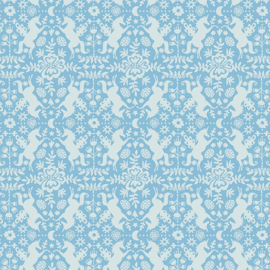 Enchantment by Brooke Glaser Silhouette Stance Blue 77190104-1 Cotton Woven Fabric