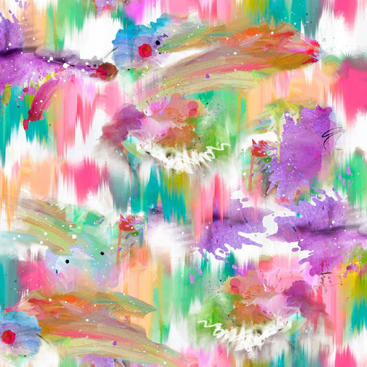 Good Kitty by Connie Haley Painters Palette 16545-MLT Digitally Printed Cotton Woven Fabric