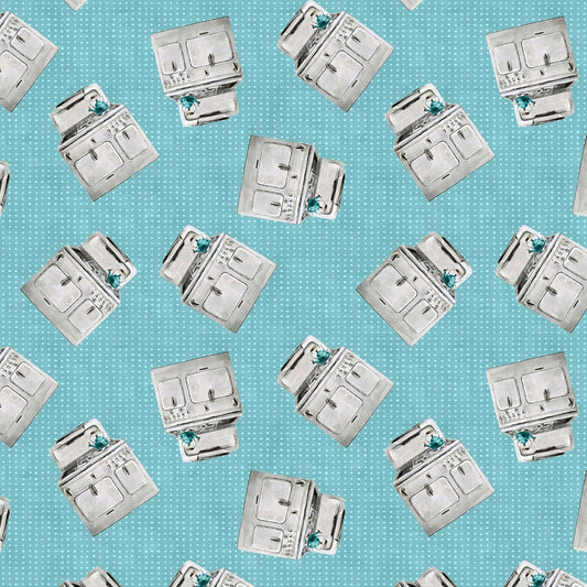 Homemade Happiness by Danhui Nai Stove Teal 89225-494 Cotton Woven Fabric