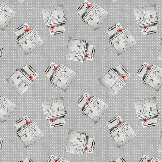 Homemade Happiness by Danhui Nai Stove Grey 89225-993 Cotton Woven Fabric