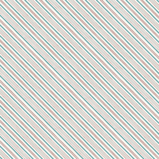 Homemade Happiness by Danhui Nai Diagonal Stripe Cream 89230-143 Cotton Woven Fabric