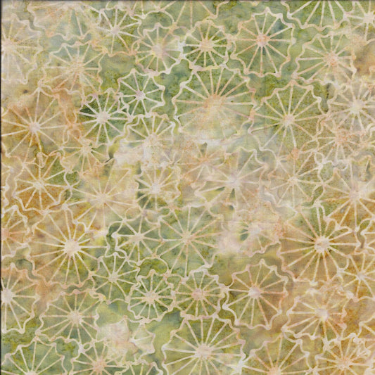 Murano Batiks 1183-42 Lt. Tan Packed Floral Cotton Woven Fabric