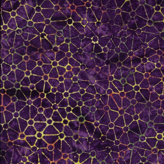 Murano Batiks 1184-55 Purple Geo Triangles & Circles Cotton Woven Fabric