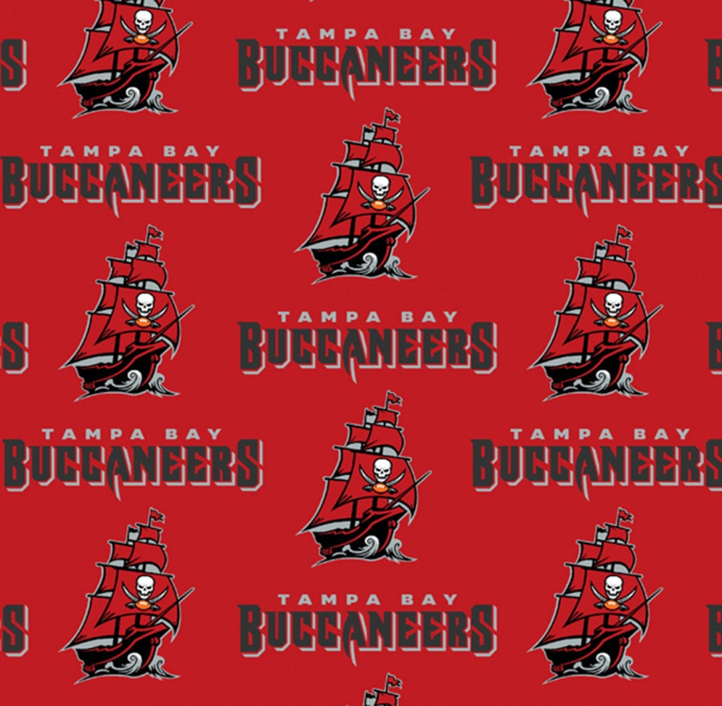 Licensed NFL Football NFL Tampa Bay Buccaneers 6488-D 60" Wide Cotton Woven Fabric