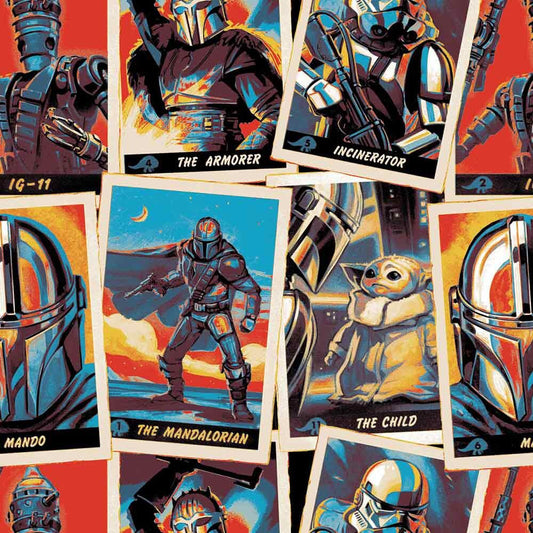 Licensed Star Wars The Mandalorian Trading Cards 73800219JAS Cotton Woven Fabric