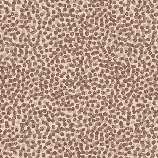 The Orchard Brown Abstract Berries A496.1 Cotton Woven Fabric