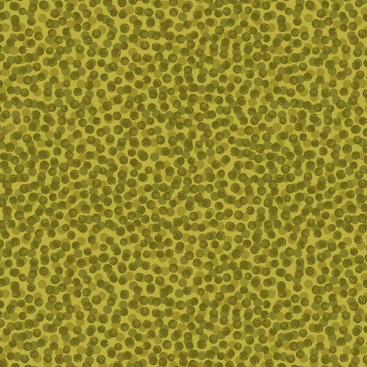 The Orchard Green Abstract Berries A496.2 Cotton Woven Fabric