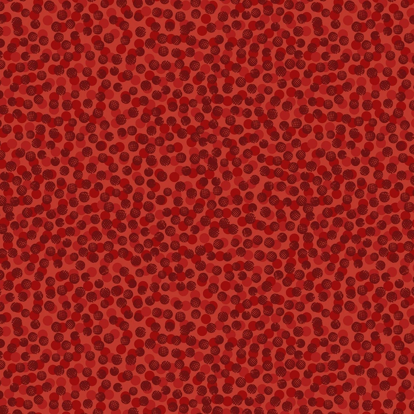 The Orchard Red Abstract Berries A496.3 Cotton Woven Fabric