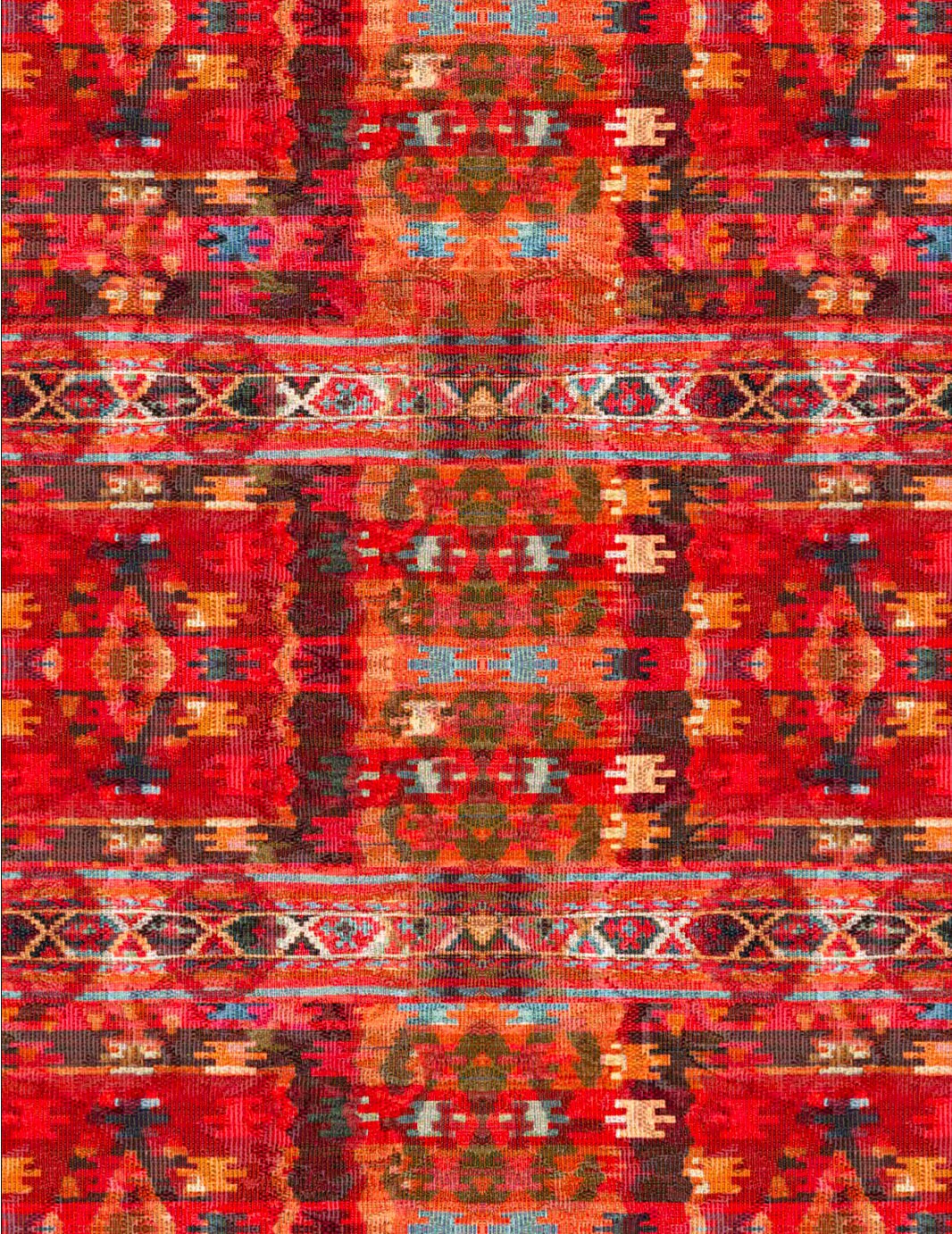 Bohemian Blends Aztec S4780-431-Cayenne Cotton Woven Fabric