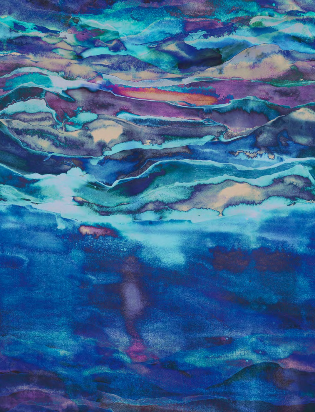 Bohemian Blends Waves S4782-682-DeepBlue Cotton Woven Fabric