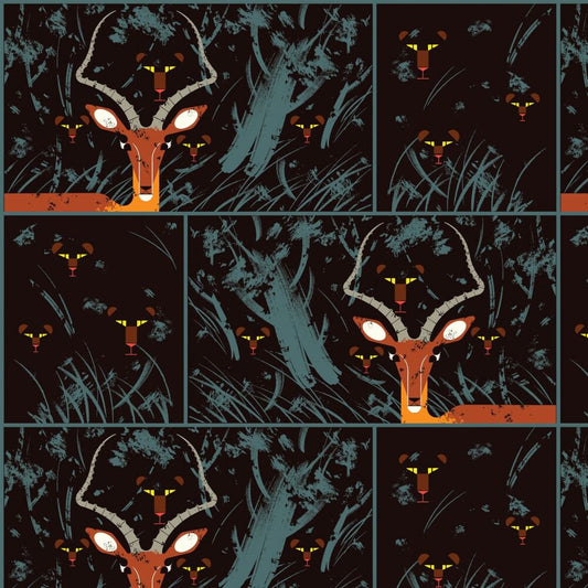 Charley Harper Halloween Night Gazelle CH-153 Cotton Woven Fabric