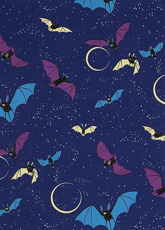 Haunted House Purple Bellatrix The Bat 8267c Cotton Woven Fabric