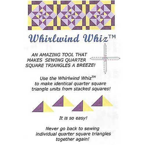 Whirlwind Whiz NQD001 (small) Make 4 identical quarter square triangle pairs from stacked squares!