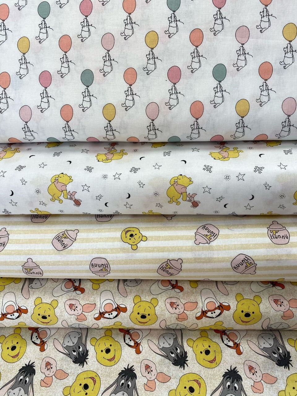 Licensed Disney Pooh & Friends Tossed 72975A620715 Cotton Woven Fabric