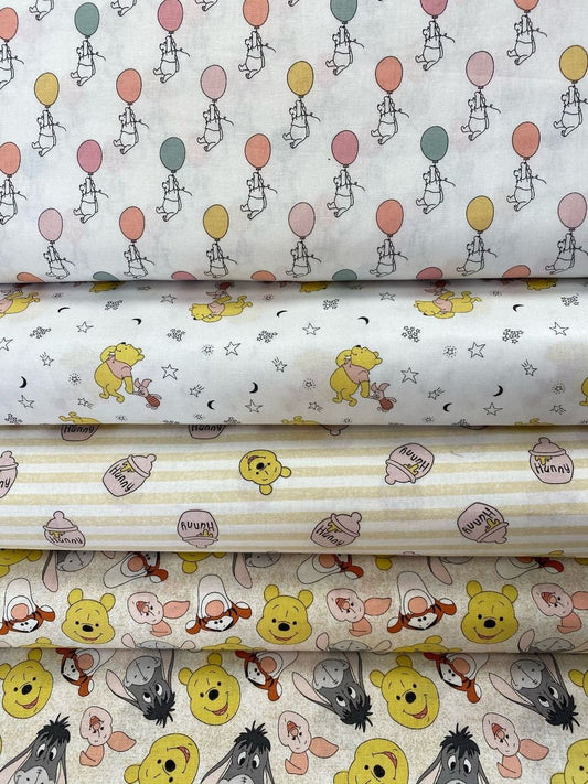 Licensed Disney Pooh & Piglet Stars 73284G550715 Cotton Woven Fabric