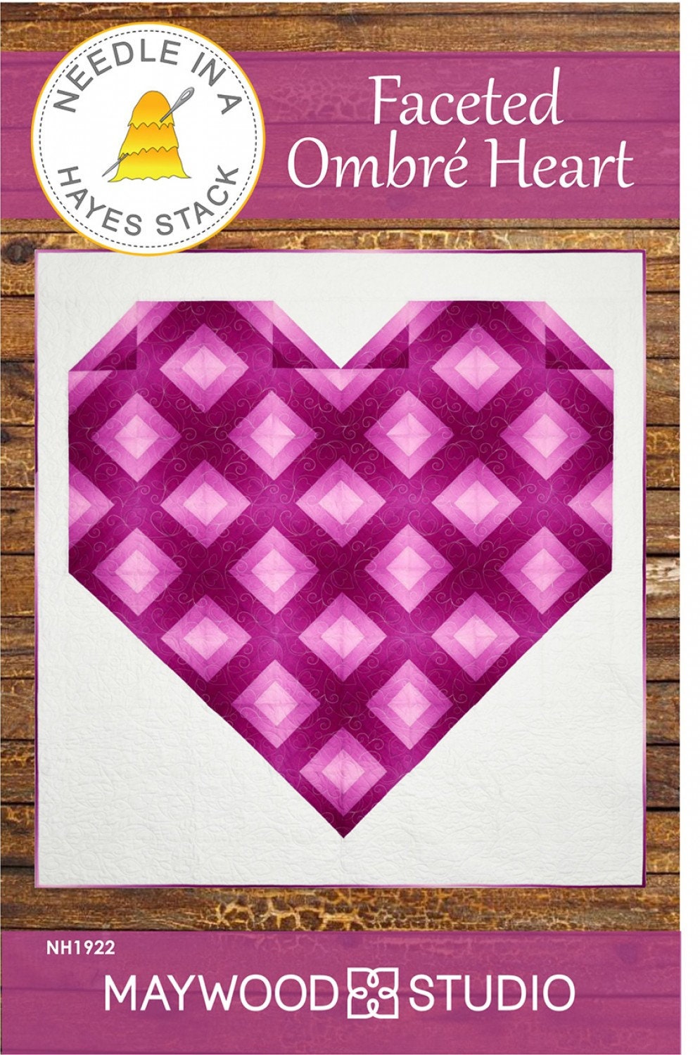 Needle in a Hayes Stack Faceted Ombre Heart NH1922 Pattern