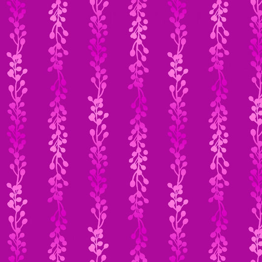 Tropical Gardens by Katya Rozz Stem Buds Fuchsia TROG4304-F Cotton Woven Fabric