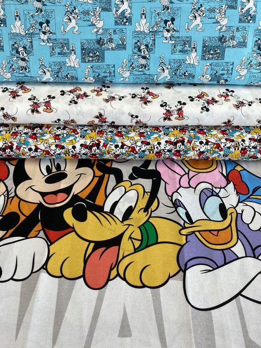 Licensed Disney 36" Panel Mickey True Friends 73184A620715 Cotton Woven Panel