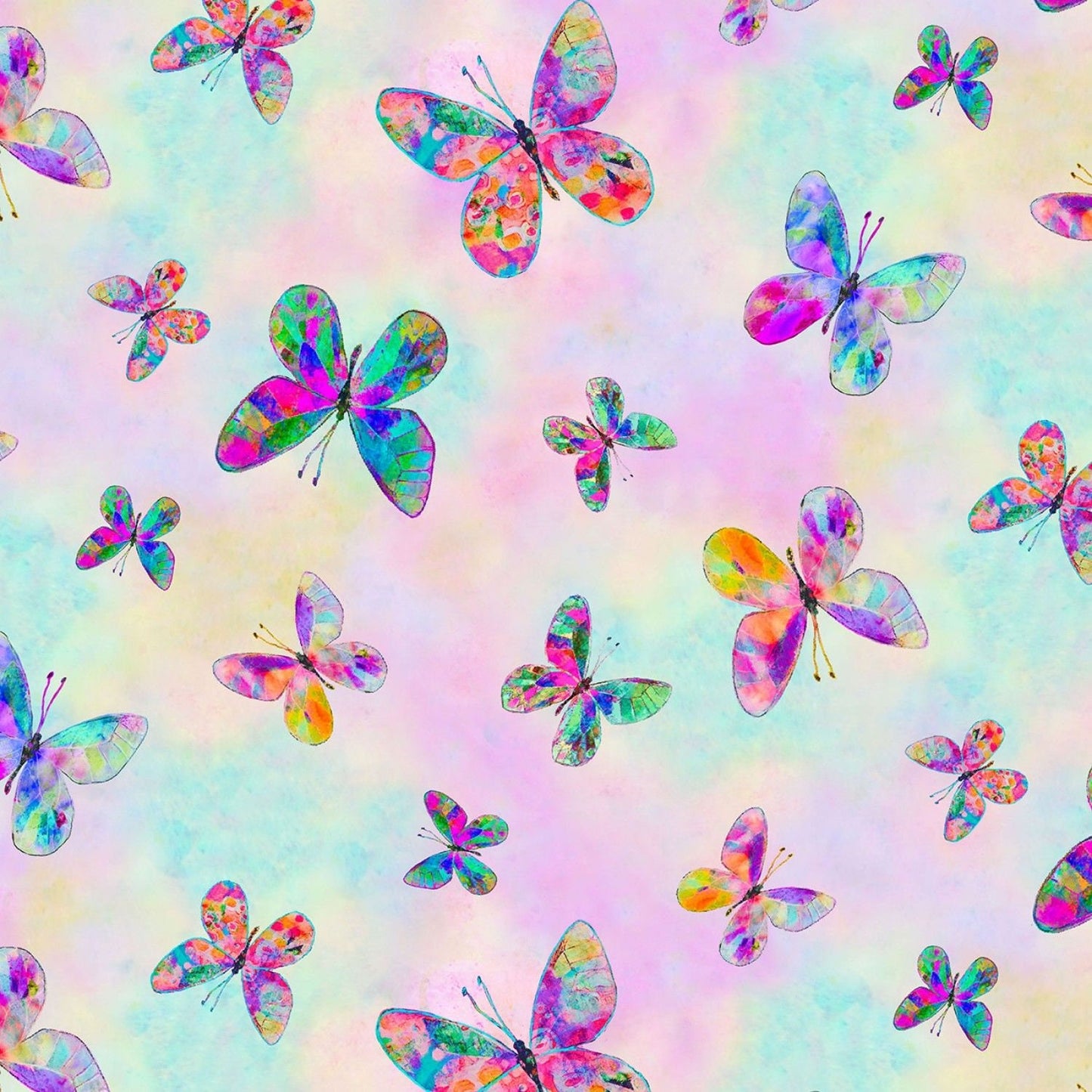 Butterfly Dreams by Robin Mead Butterfly BUTD4360-MU Digitally Printed Cotton Woven Fabric