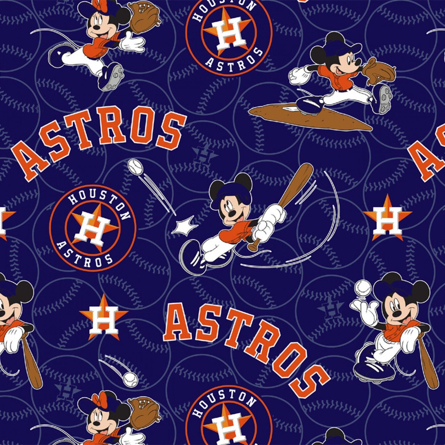 Licensed MLB Disney Mash Up Houston Astros 60344-B Cotton Woven Fabric