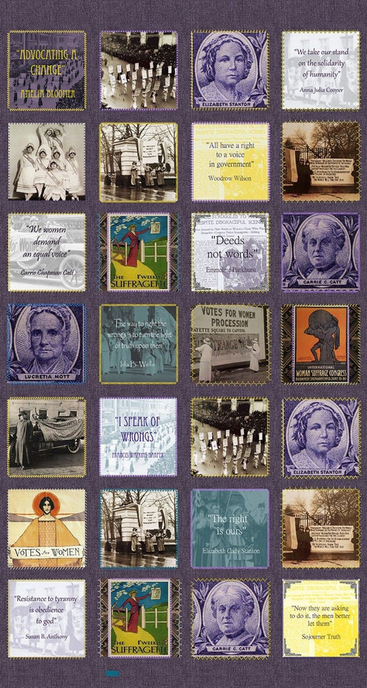Votes for Women by Sandra Sider 24" Panel Blocks 12315B-99 Digitally Printed Cotton Woven Panel