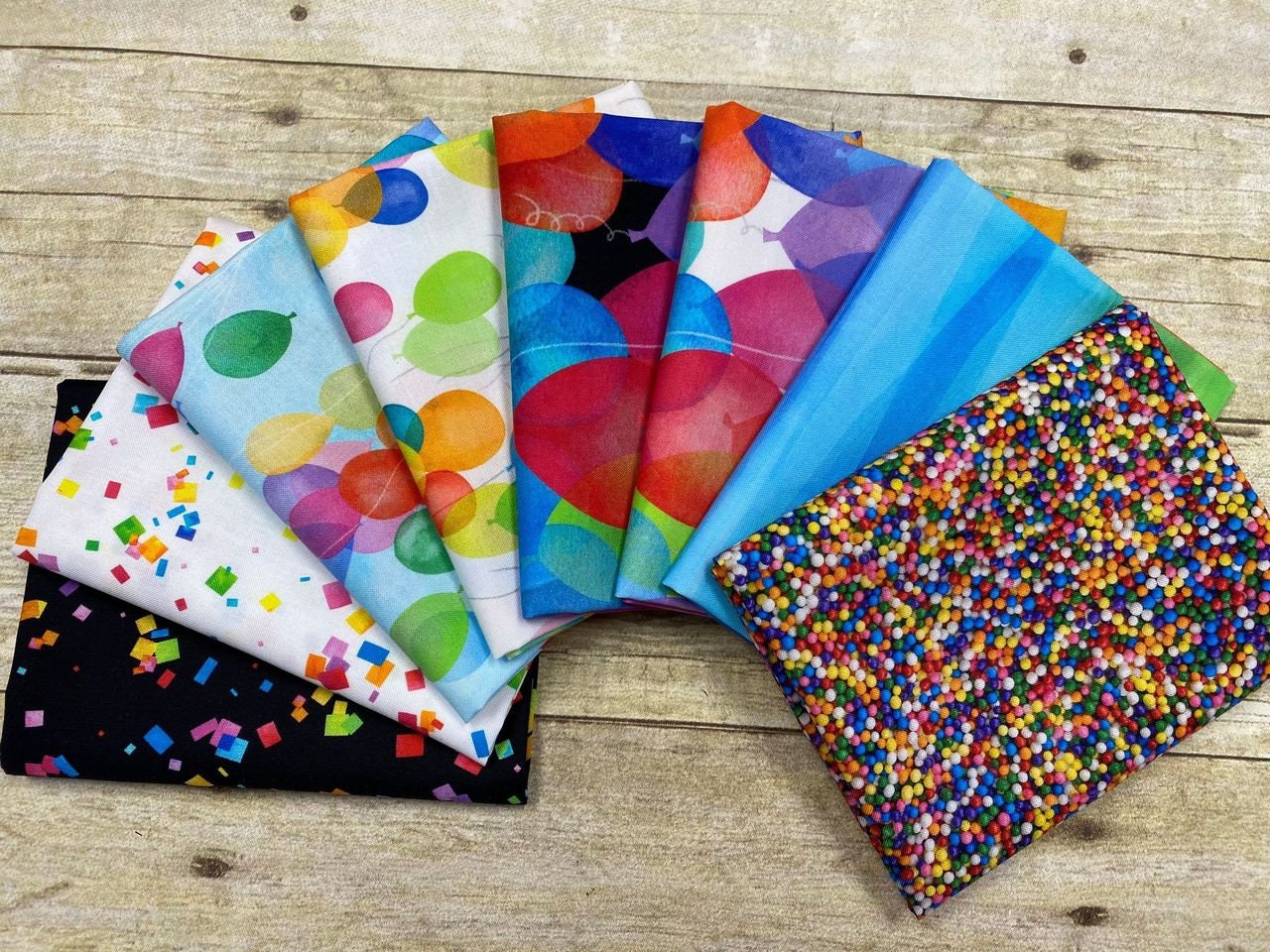 Cue the Confetti S4790-181-Rainbow Cotton Woven Fabric