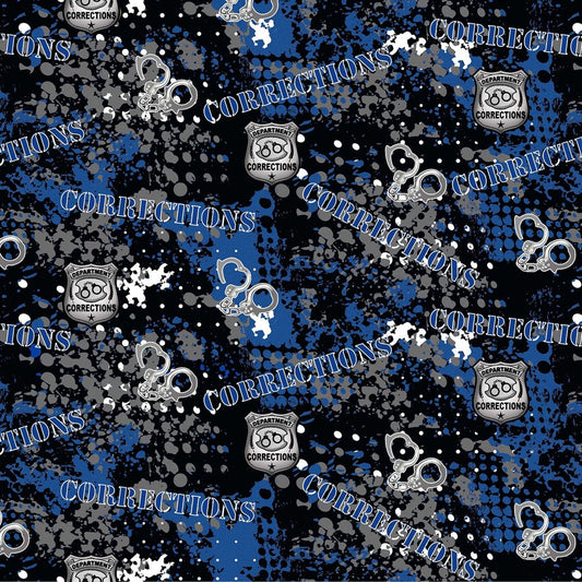 Corrections Officer Allover 1180CO Cotton Woven Fabric