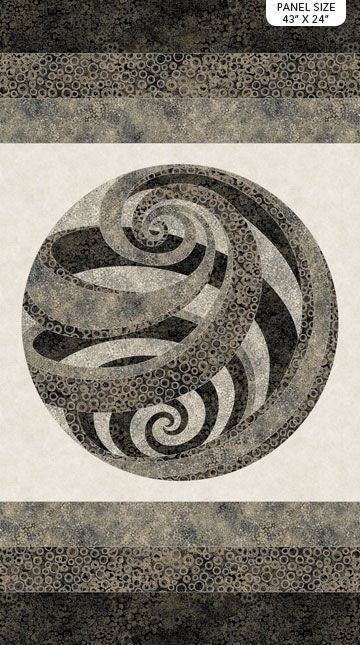 Eclipse Shimmer by Deborah Edwards 24" Panel Black Earth 23571M 98 Cotton Woven Panel