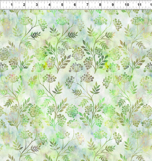 Floragraphix V by Jason Yenter Sprigs Green 6fge-3 Cotton Woven Fabric