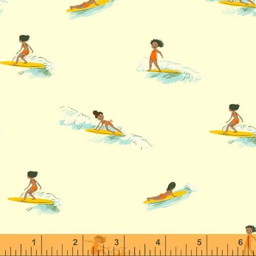 Malibu by Heather Ross Tiny Surfers 52146-5 Cotton Woven Fabric