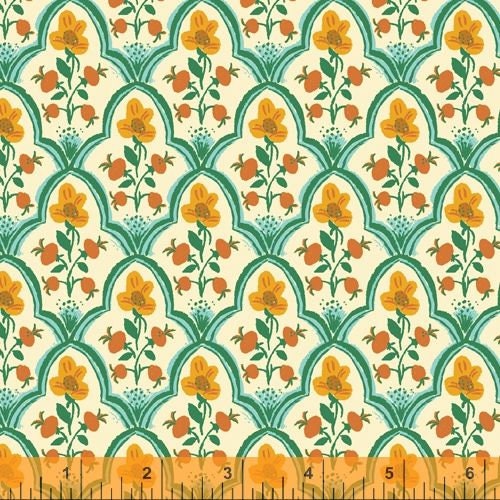 Malibu by Heather Ross Wood Block 52151-1 Cotton Woven Fabric