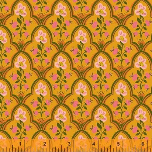 Malibu by Heather Ross Wood Block 52151-20 Cotton Woven Fabric