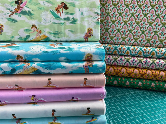 Malibu by Heather Ross Wood Block 52151-7 Cotton Woven Fabric