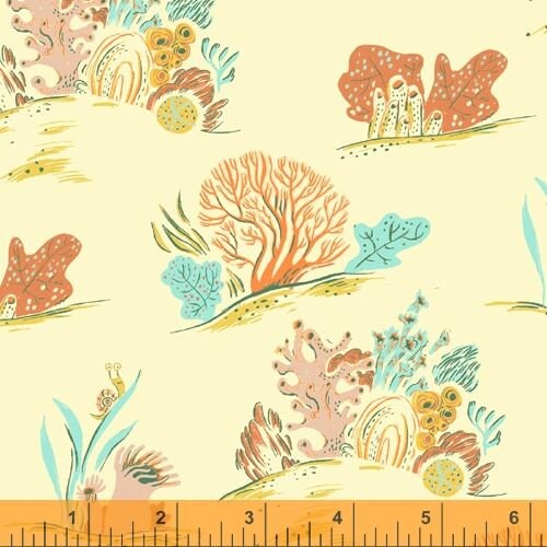 Malibu by Heather Ross Coral 52147LC-9 Cotton Linen Fabric